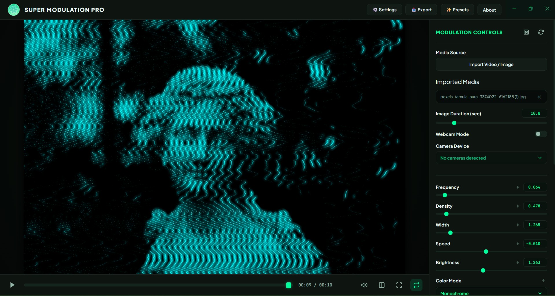 Super Modulation Pro Interface Screenshot 1